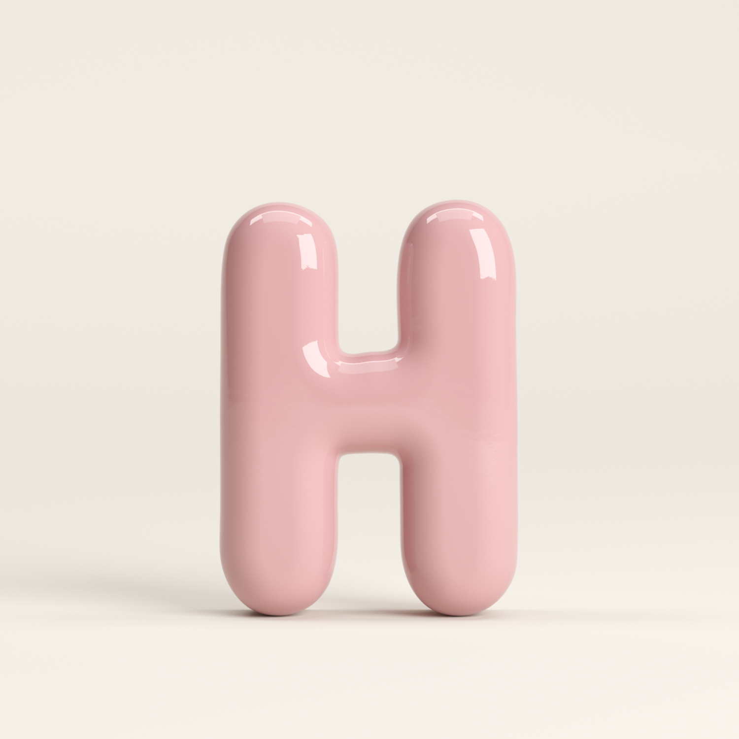 Letter H – handcrafted ceramic decor