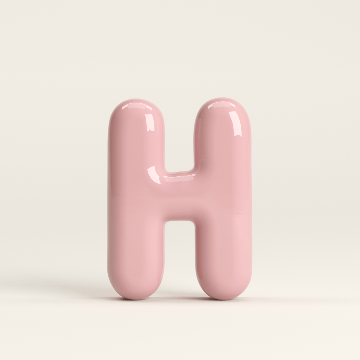 Letter H – handcrafted ceramic decor