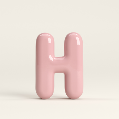 Letter H – handcrafted ceramic decor