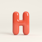 Letter H – handcrafted ceramic decor