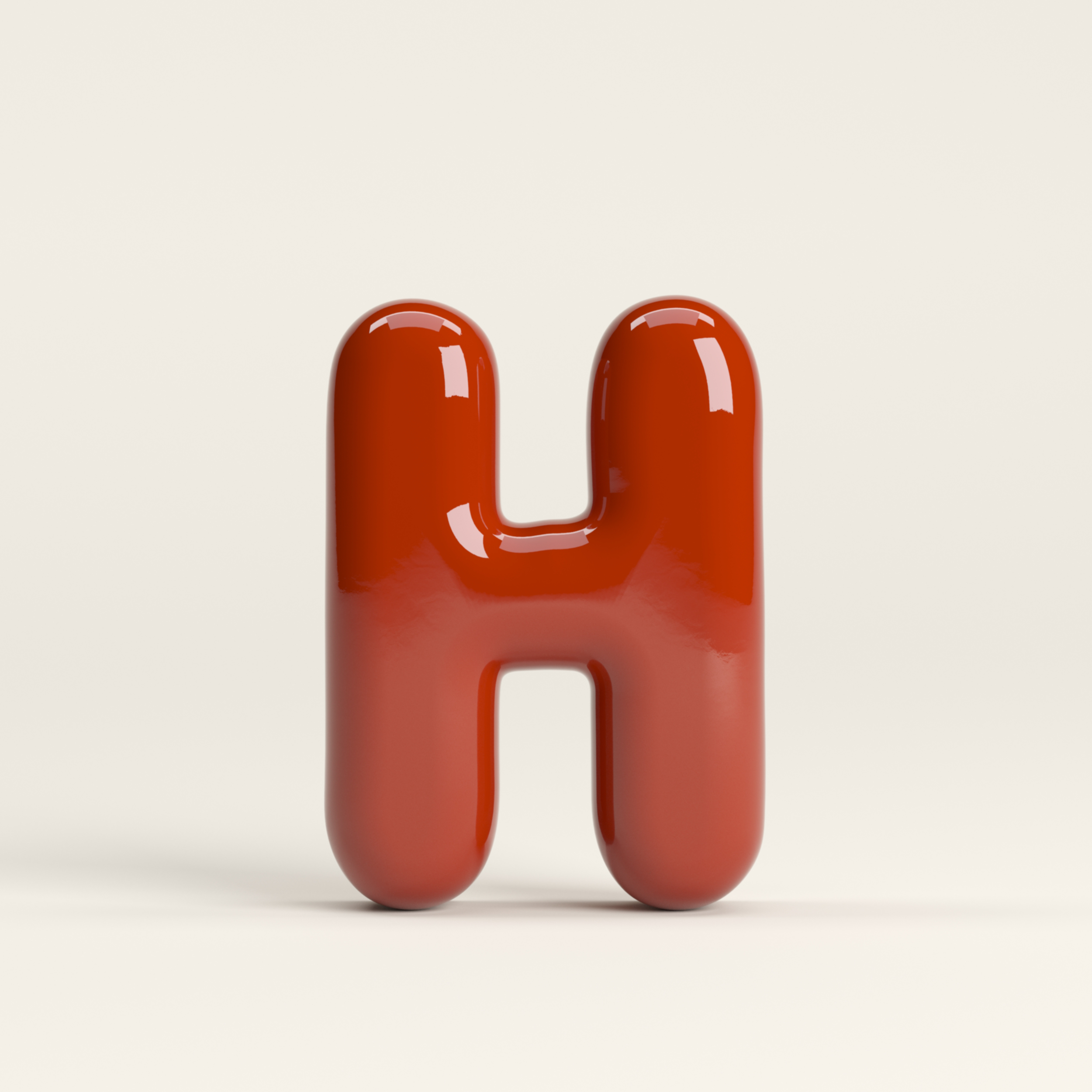 Letter H – handcrafted ceramic decor