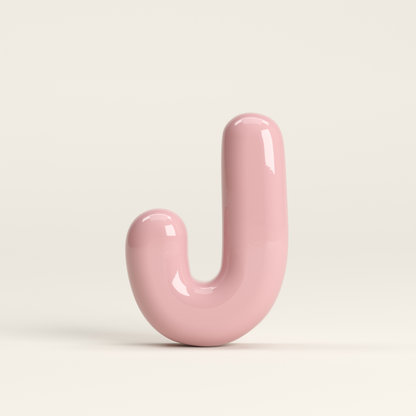 Letter J – handcrafted ceramic decor