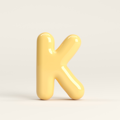 Letter K – handcrafted ceramic decor