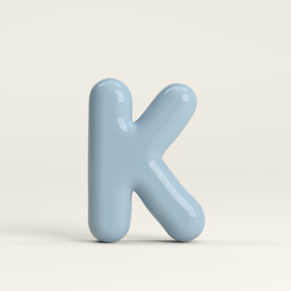 Letter K – handcrafted ceramic decor