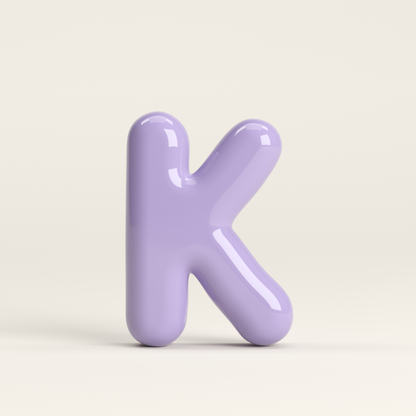Letter K – handcrafted ceramic decor
