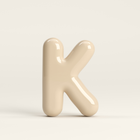 Letter K – handcrafted ceramic decor