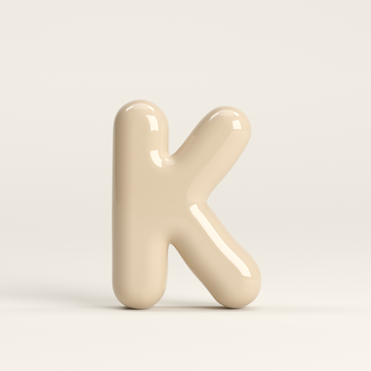 Letter K – handcrafted ceramic decor