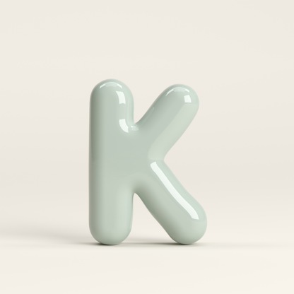 Letter K – handcrafted ceramic decor