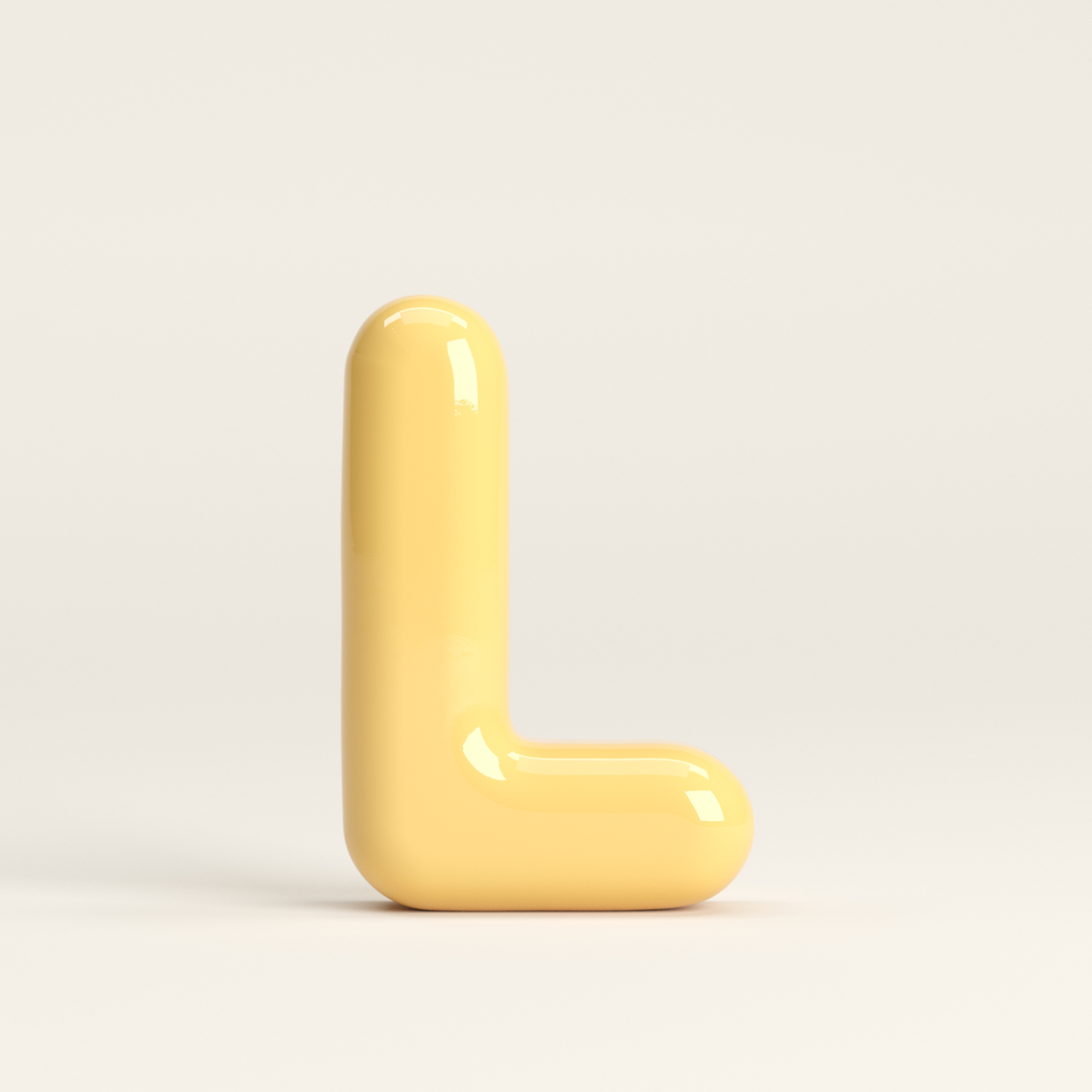 Letter L – handcrafted ceramic decor