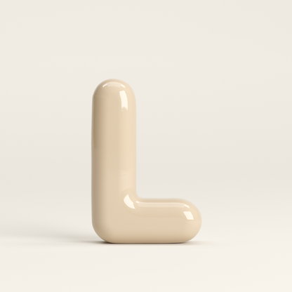 Letter L – handcrafted ceramic decor