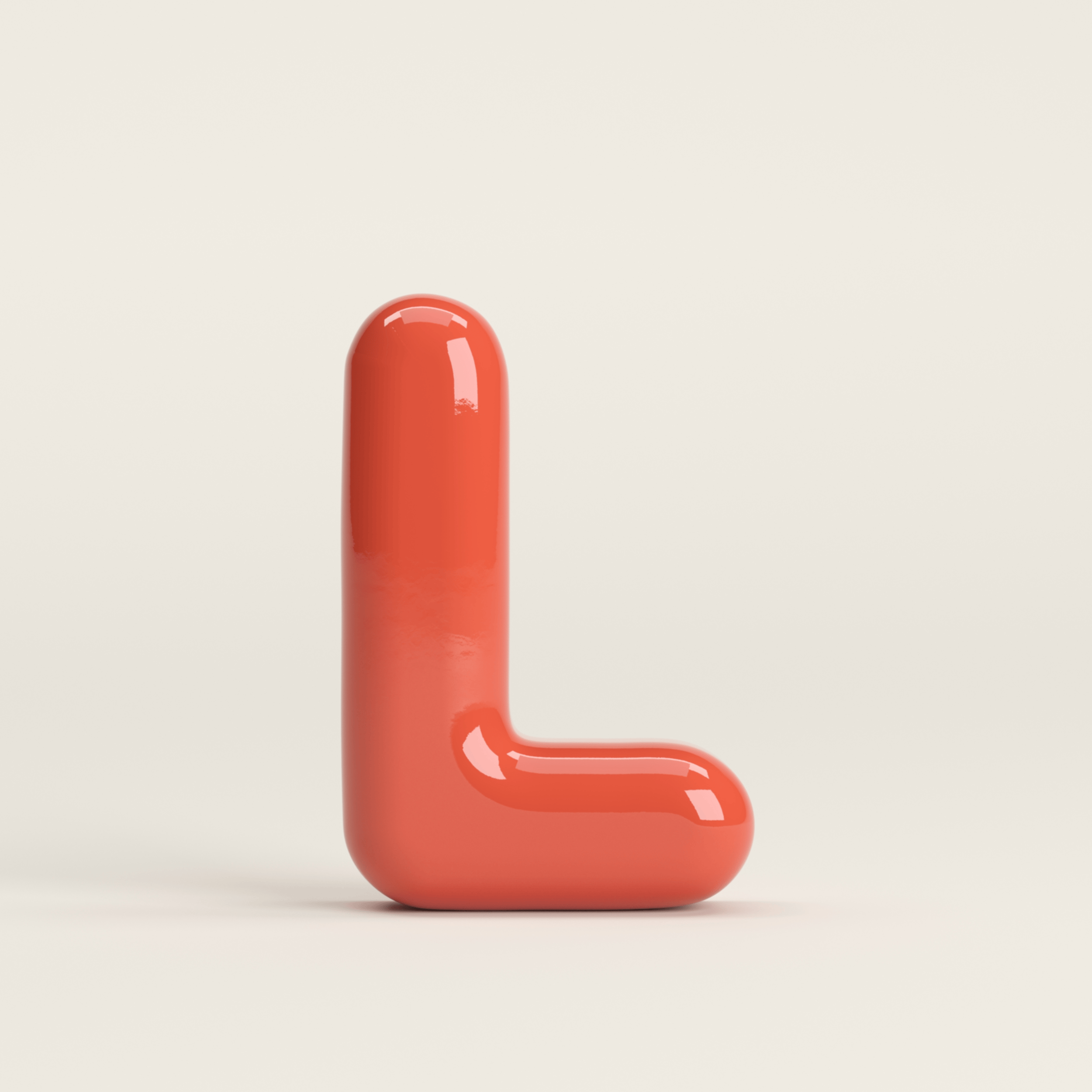 Letter L – handcrafted ceramic decor