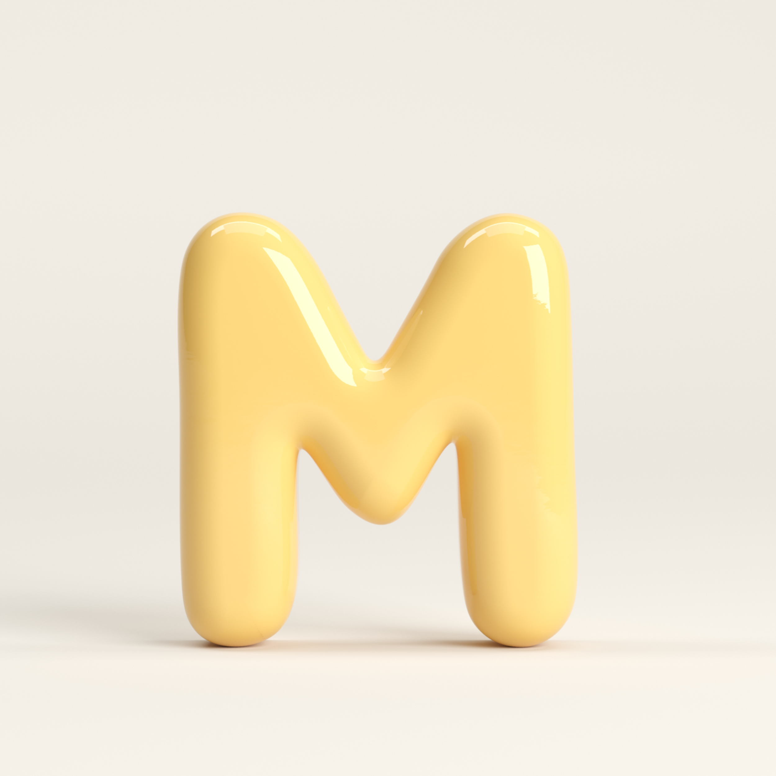 Letter M – handcrafted ceramic decor