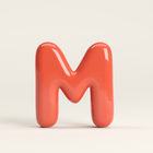 Letter M – handcrafted ceramic decor