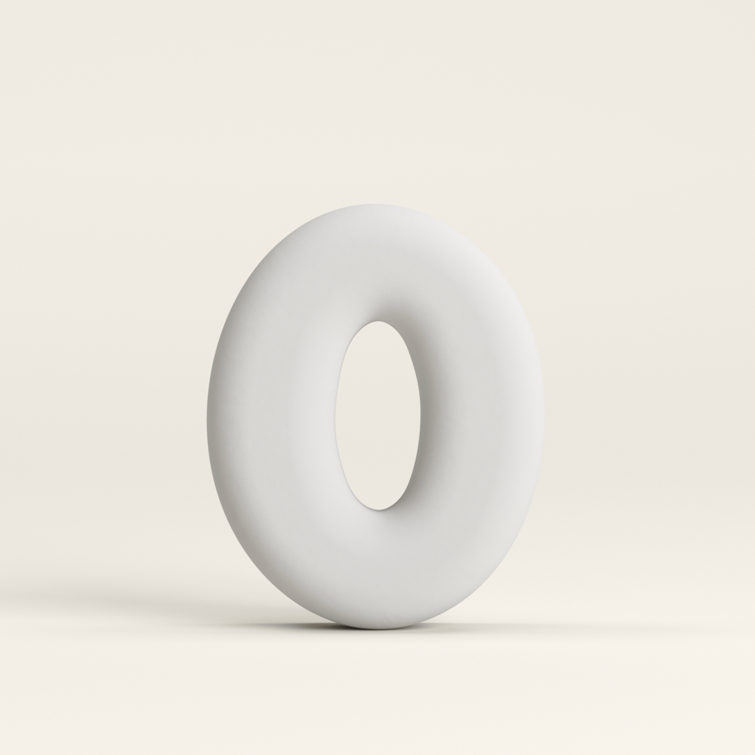 Letter O –  Unglazed ceramic decor