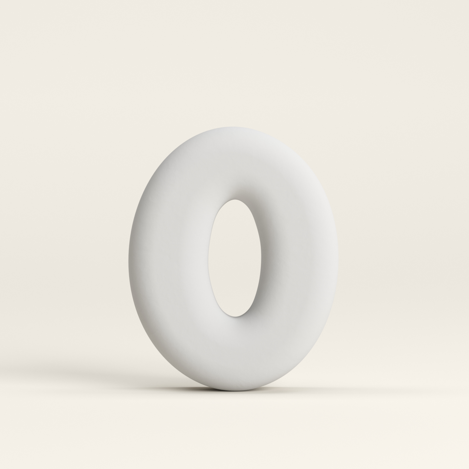 Letter O –  Unglazed ceramic decor