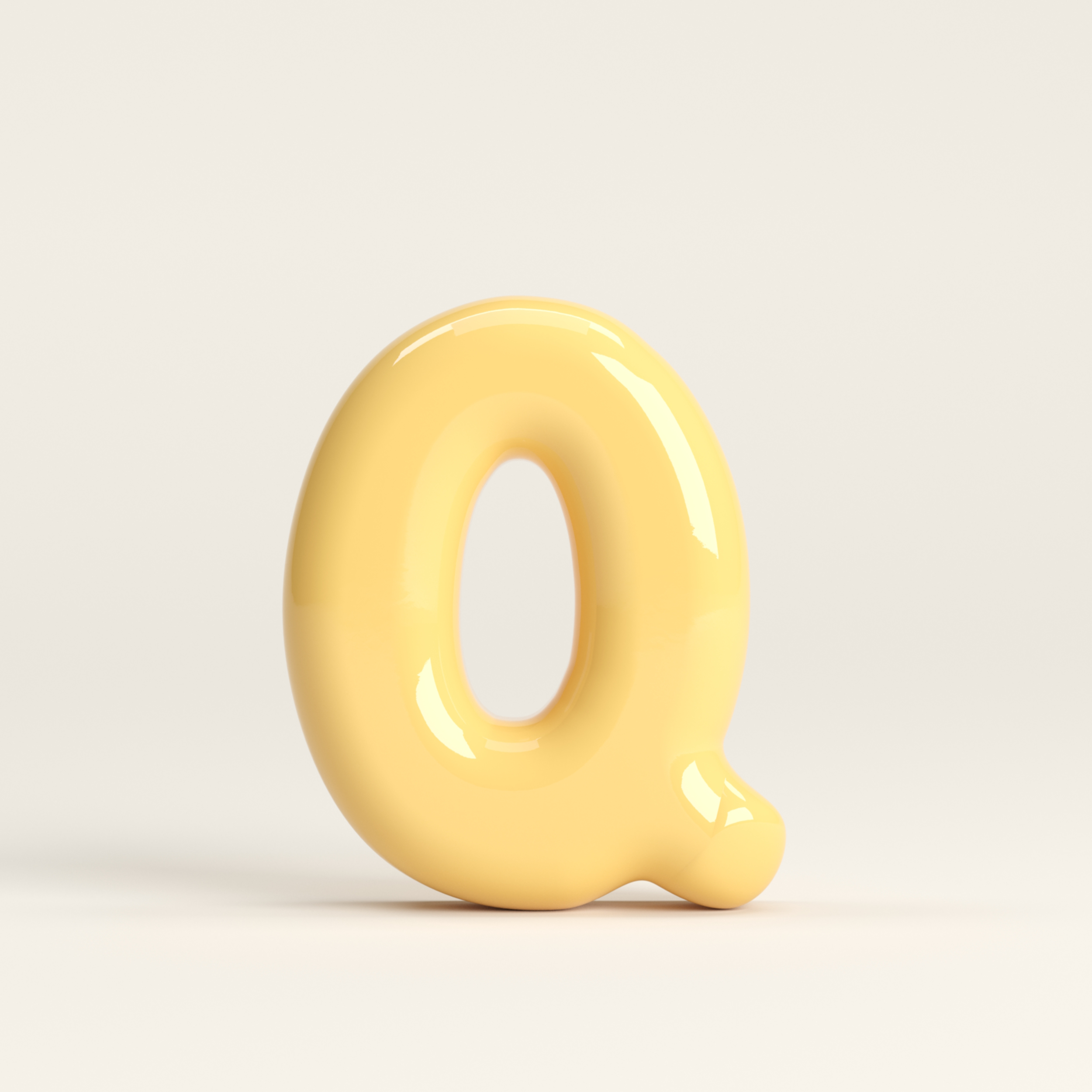 Letter Q – handcrafted ceramic decor