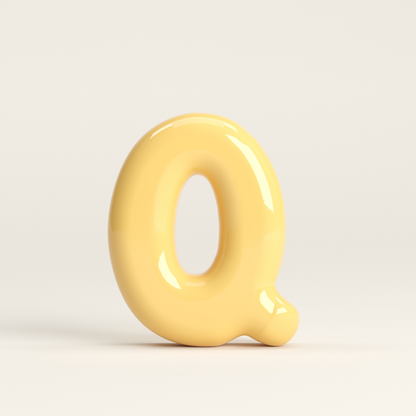Letter Q – handcrafted ceramic decor