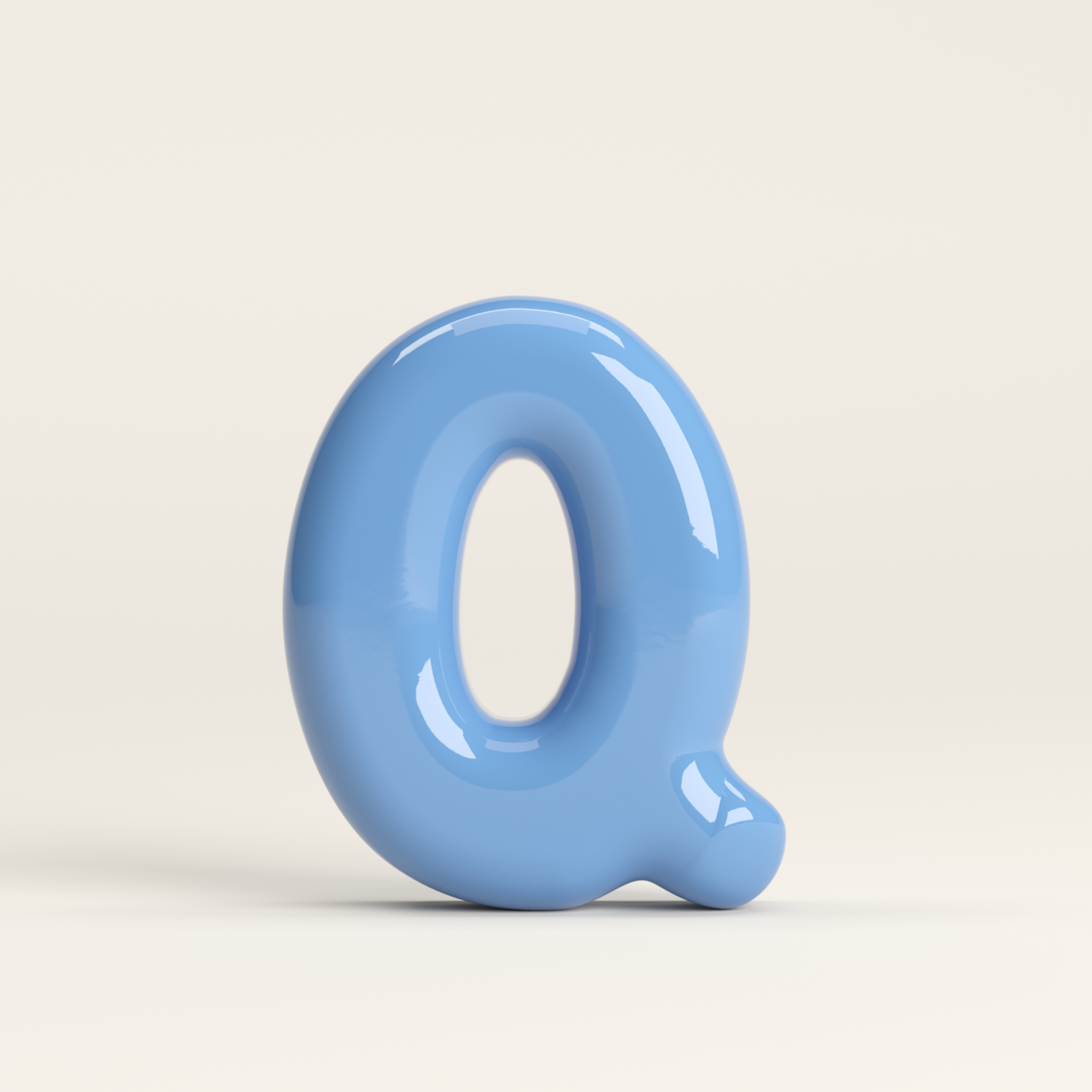 Letter Q – handcrafted ceramic decor