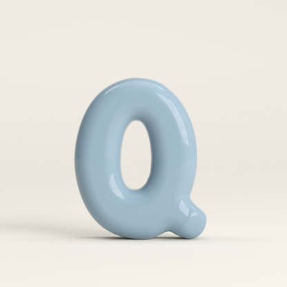 Letter Q – handcrafted ceramic decor