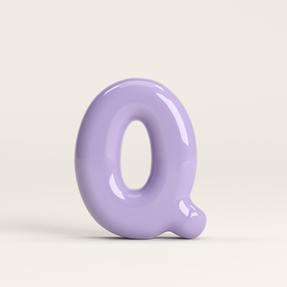 Letter Q – handcrafted ceramic decor