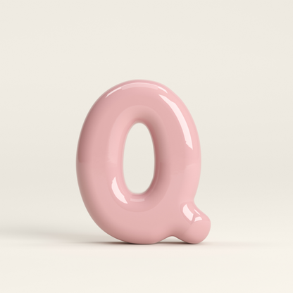 Letter Q – handcrafted ceramic decor