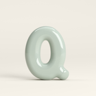 Letter Q – handcrafted ceramic decor