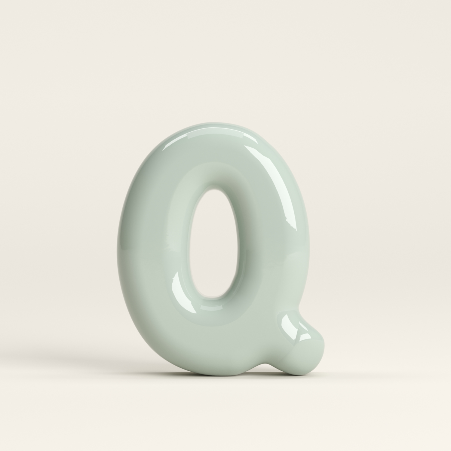 Letter Q – handcrafted ceramic decor