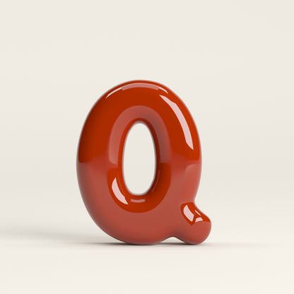 Letter Q – handcrafted ceramic decor