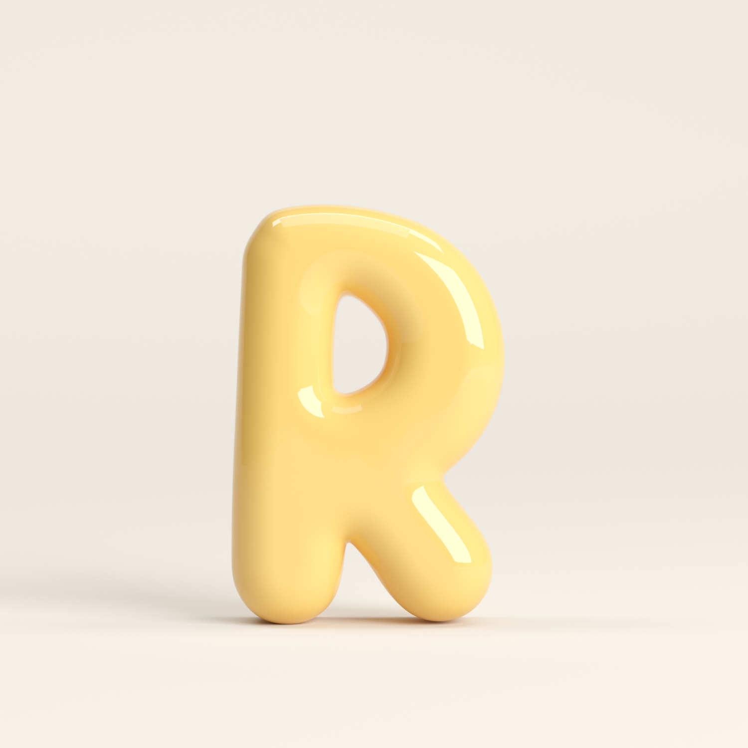 Letter R – handcrafted ceramic decor