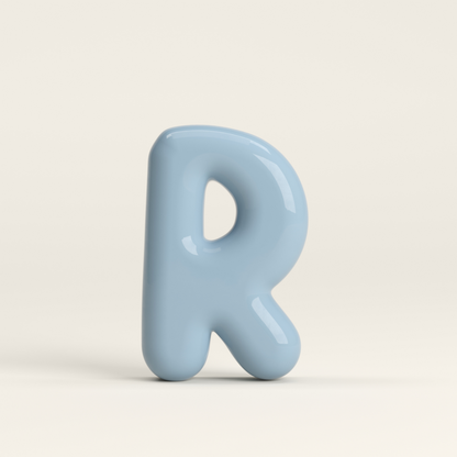 Letter R – handcrafted ceramic decor