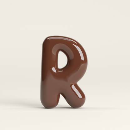 Letter R – handcrafted ceramic decor