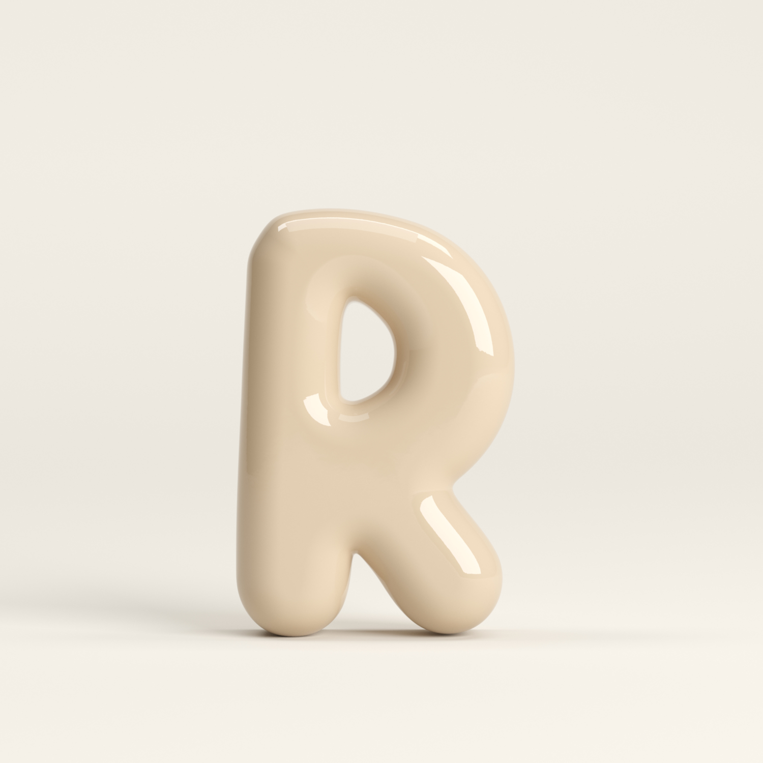 Letter R – handcrafted ceramic decor