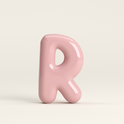 Letter R – handcrafted ceramic decor