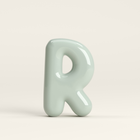 Letter R – handcrafted ceramic decor