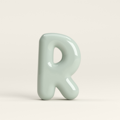 Letter R – handcrafted ceramic decor