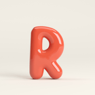 Letter R – handcrafted ceramic decor