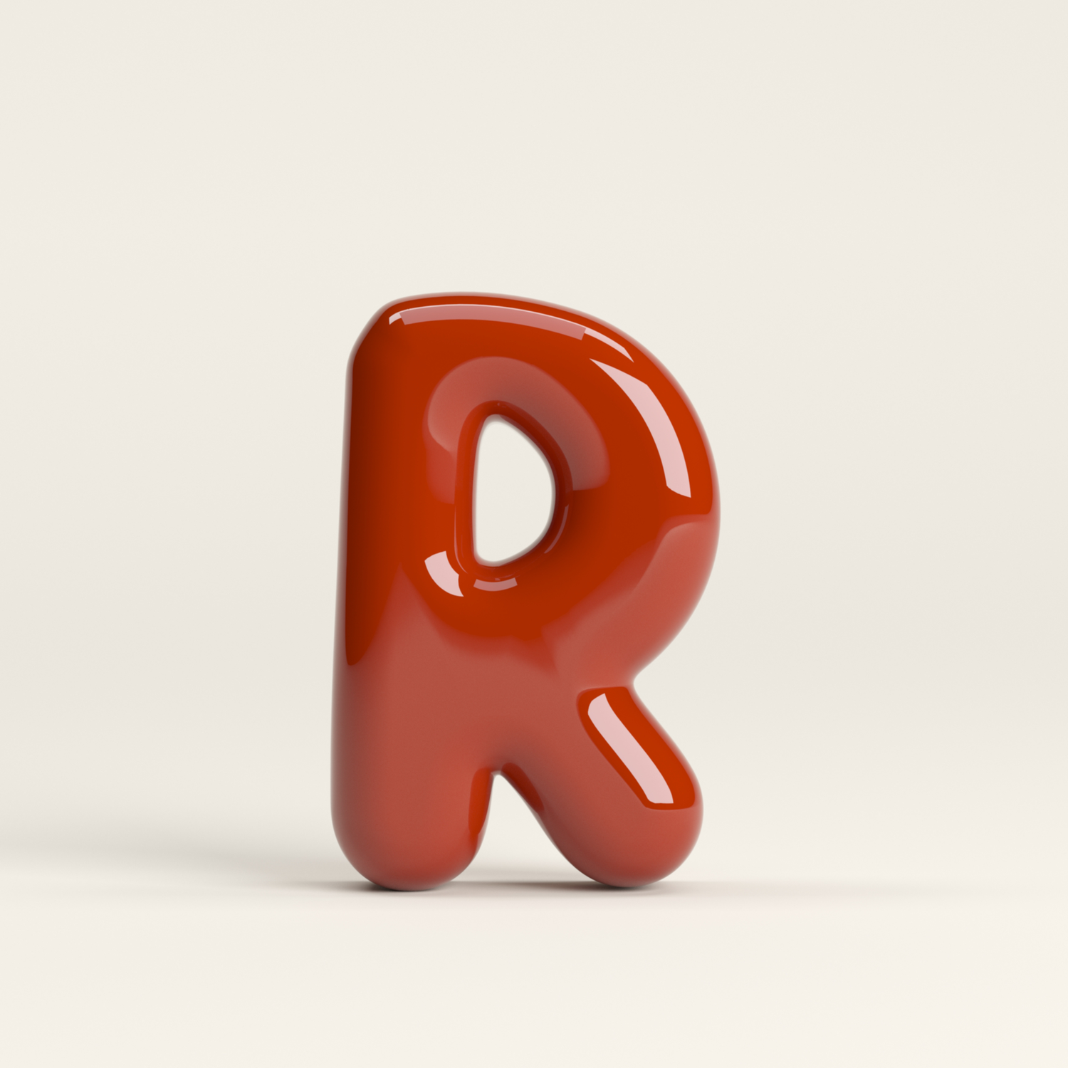 Letter R – handcrafted ceramic decor