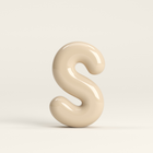 Letter S – handcrafted ceramic decor