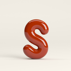 Letter S – handcrafted ceramic decor