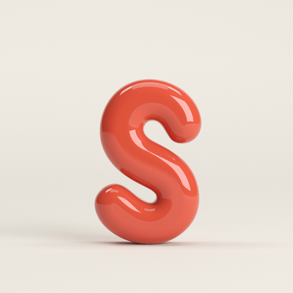 Letter S – handcrafted ceramic decor