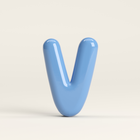 Letter V – handcrafted ceramic decor