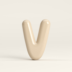 Letter V – handcrafted ceramic decor