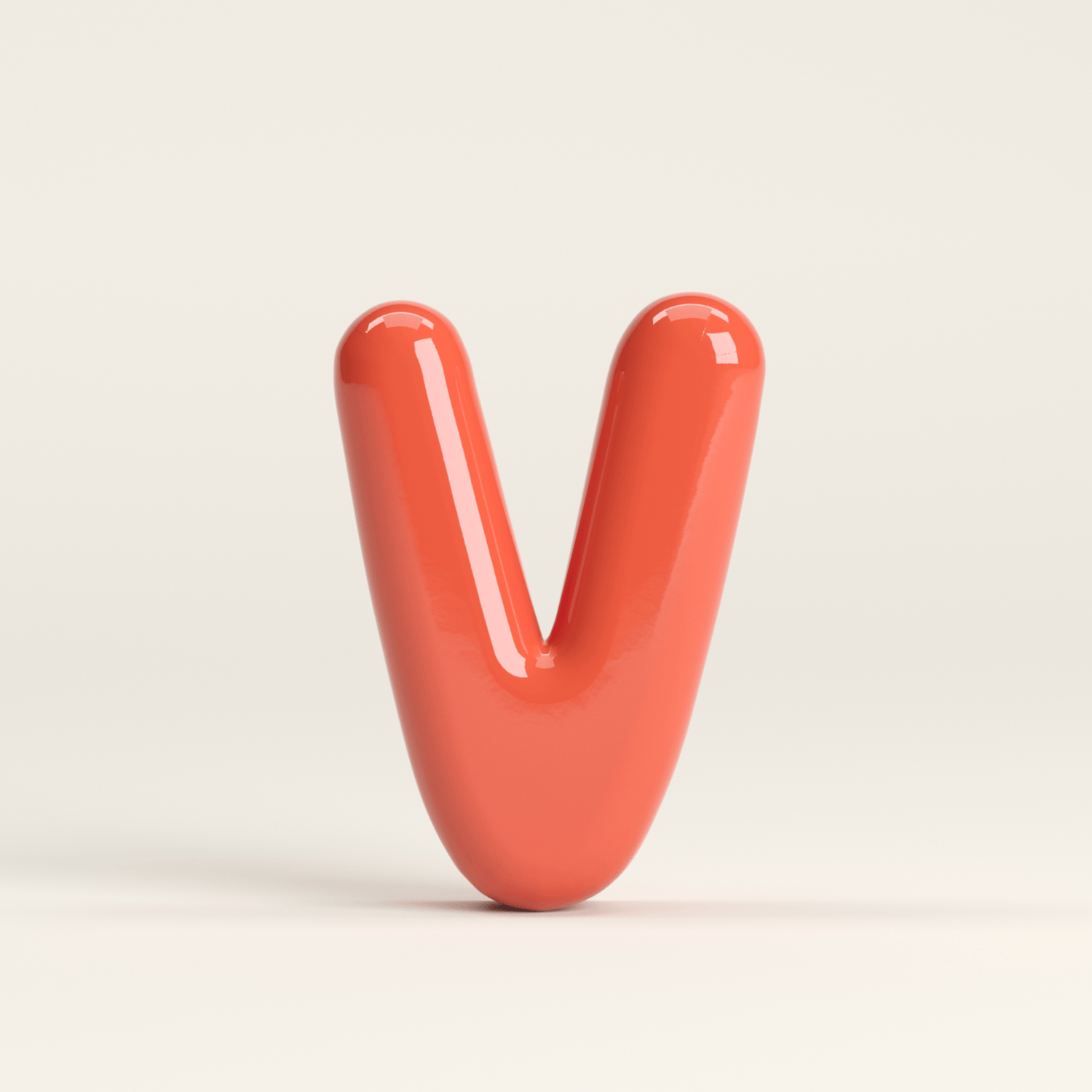 Letter V – handcrafted ceramic decor