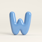 Letter W – handcrafted ceramic decor