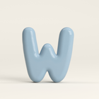 Letter W – handcrafted ceramic decor