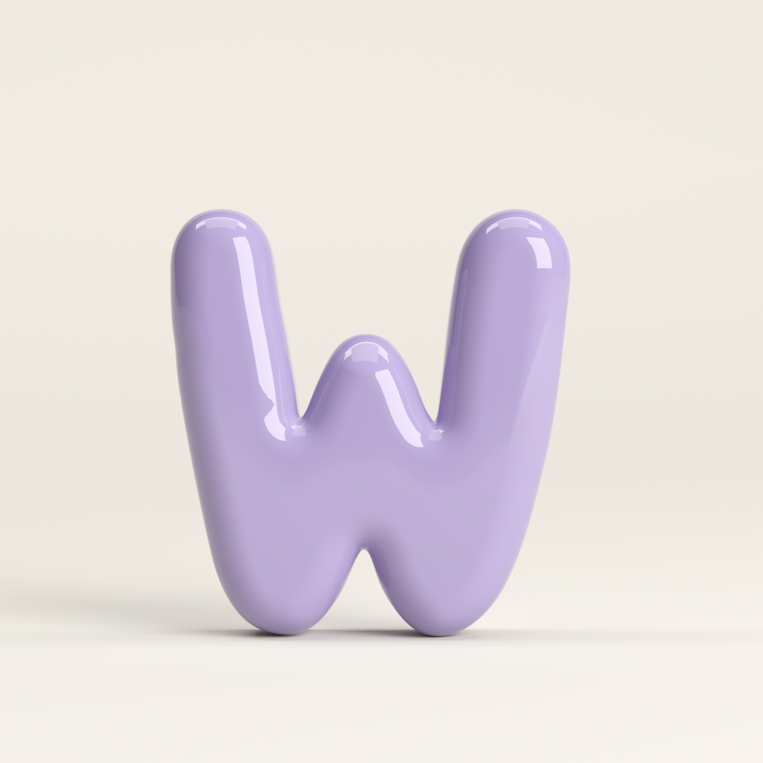 Letter W – handcrafted ceramic decor