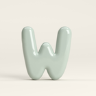 Letter W – handcrafted ceramic decor