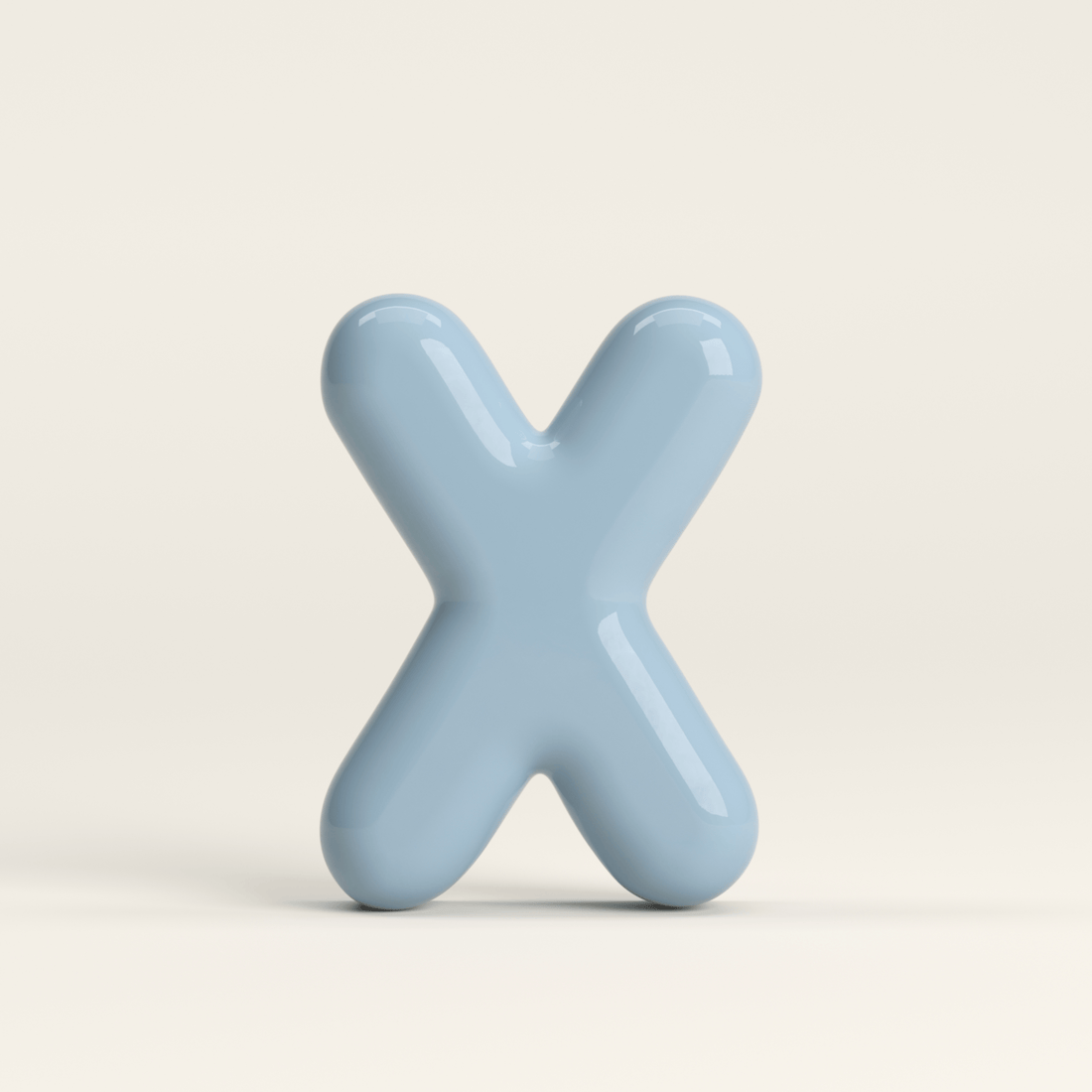 Letter X – handcrafted ceramic decor