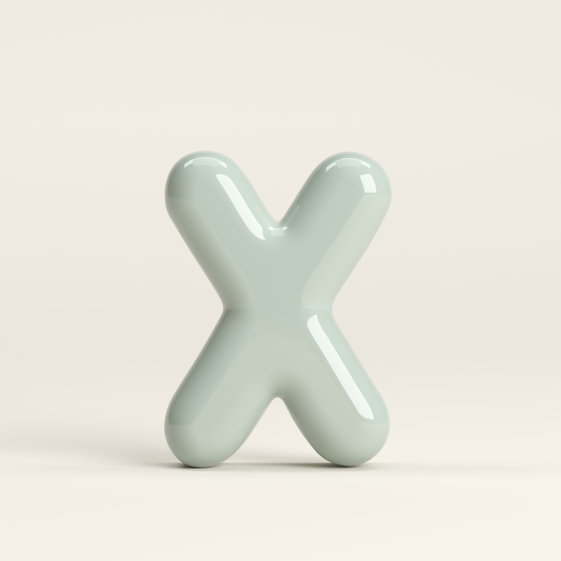 Letter X – handcrafted ceramic decor