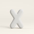 Letter X –  Unglazed ceramic decor
